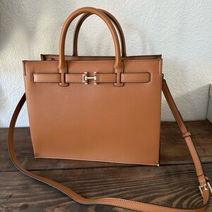 H by Halston Tan Satchel Bag